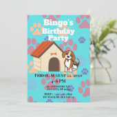 Invitation empreinte de chien (Debout devant)
