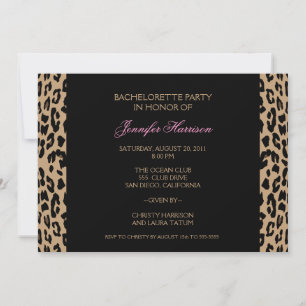 Invitation empreinte de léopard