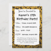 Invitation Empreinte de léopard (Devant)