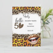 Invitation Empreinte de léopard 50e anniversaire pour une inv (Debout devant)