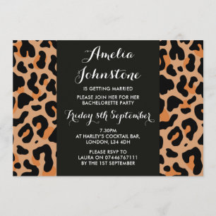 Invitation Empreinte de léopard à la douche nuptia