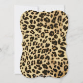 Invitation Empreinte de léopard Aqua Blue Bow Fête des mariée (Dos)