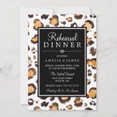 Invitation Empreinte de léopard aquarelle | Dîner de répétiti (Devant)