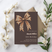 Invitation Empreinte de léopard arc biset anniversaire
