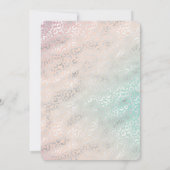 Invitation Empreinte de léopard Argent Fille Peach Aqua Tie D (Dos)