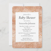 Invitation Empreinte de léopard Blush du Rose Peach crémeux (Devant)