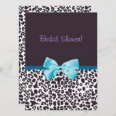 Invitation Empreinte de léopard branché et Fête de l'mariée a (Devant / Derrière)