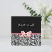 Invitation Empreinte de léopard branché et Fête de l'mariée d (Debout devant)