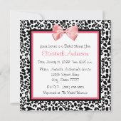 Invitation Empreinte de léopard branché et Fête de l'mariée d (Dos)