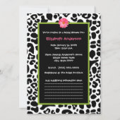 Invitation Empreinte de léopard branché et Fête de l'mariée r (Dos)