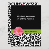Invitation Empreinte de léopard branché et Fête de l'mariée r (Devant / Derrière)