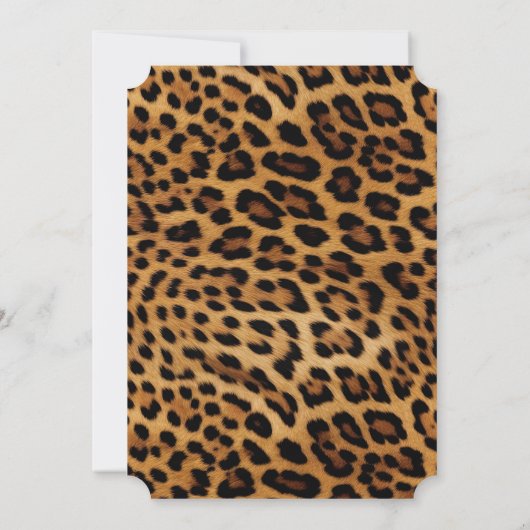 Invitation Empreinte de léopard Brown chic (Dos)