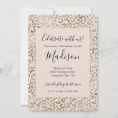 Invitation Empreinte de léopard Brown de crème (Devant)