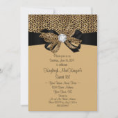 Invitation Empreinte de léopard Clear Rhinestones Diamonds Sw (Devant)