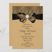Invitation Empreinte de léopard Clear Rhinestones Diamonds Sw (Devant / Derrière)