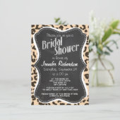 Invitation Empreinte de léopard couleur bisque ; tableau de b (Debout devant)