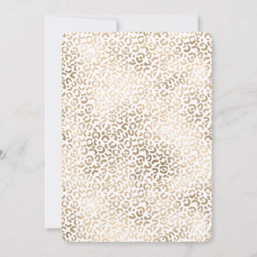 Invitation Empreinte de léopard de bronze or (Dos)