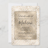 Invitation Empreinte de léopard de bronze or (Devant)