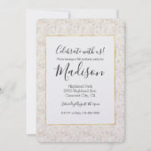 Invitation Empreinte de léopard de crème (Devant)