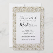 Invitation Empreinte de léopard de crème glam (Devant)