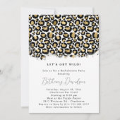 Invitation Empreinte de léopard de douche nuptiale (Devant)