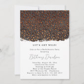 Invitation Empreinte de léopard de douche nuptiale (Devant)