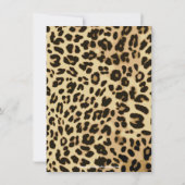 Invitation Empreinte de léopard de douche nuptiale (Dos)