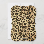 Invitation Empreinte de léopard de douche nuptiale (Dos)