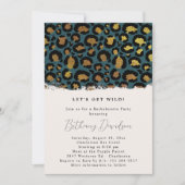 Invitation Empreinte de léopard de douche nuptiale (Devant)