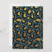 Invitation Empreinte de léopard de douche nuptiale (Dos)