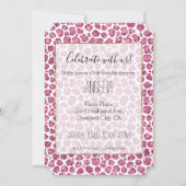 Invitation Empreinte de léopard de la Parties scintillant de  (Devant)