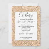 Invitation Empreinte de léopard de la Parties scintillant d'o (Devant)