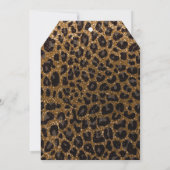 Invitation empreinte de léopard de parties scintillant d'or d (Dos)