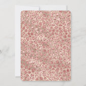 Invitation Empreinte de léopard de Parties scintillant rose b (Dos)