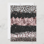 Invitation Empreinte de léopard Forty & Fabulous Rose Gold An (Dos)