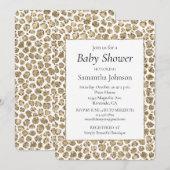 Invitation Empreinte de léopard Glitz de Parties scintillant  (Devant / Derrière)