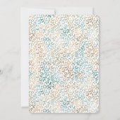 Invitation Empreinte de léopard Gold turquoise (Dos)