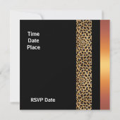 Invitation Empreinte de léopard Invitation fête d' (Dos)