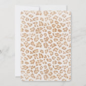 Invitation Empreinte de léopard Jungle Fête des mariées Feuil (Dos)