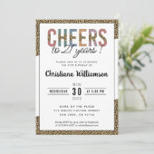 Invitation Empreinte de léopard moderne 21ème anniversaire de (Debout devant)