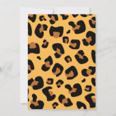 Invitation Empreinte de léopard moderne chic Aqua Blue Bow Pa (Dos)