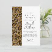 Invitation Empreinte de léopard Moderne Fête des mariées tend (Debout devant)