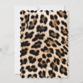 Invitation Empreinte de léopard noir crème (Dos)