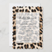 Invitation Empreinte de léopard noir crème (Devant)