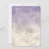 Invitation Empreinte de léopard Ombre or violet fille (Dos)