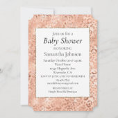 Invitation Empreinte de léopard or Rose Peach (Devant)