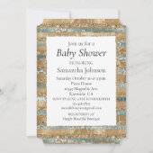 Invitation Empreinte de léopard Parties scintillant Aqua Blue (Devant)