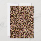 Invitation Empreinte de léopard parties scintillant rose et o (Dos)