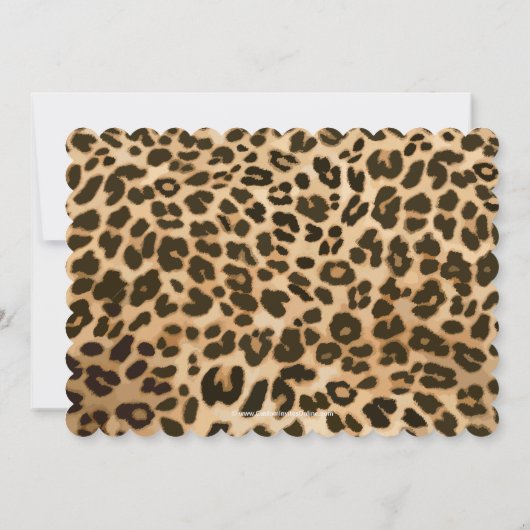 Invitation Empreinte de léopard Pink Bow Graduation / Invitat (Dos)