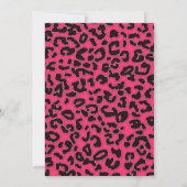 Invitation Empreinte de léopard rose chaud; danseuse de balle (Dos)